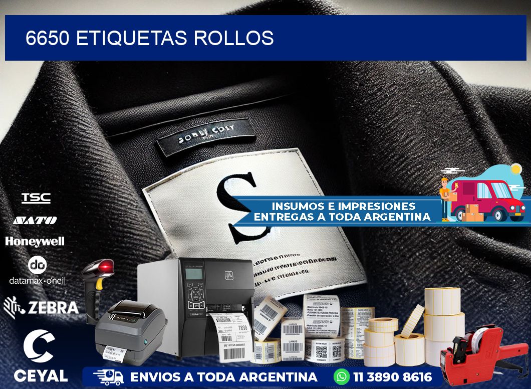 6650 etiquetas rollos