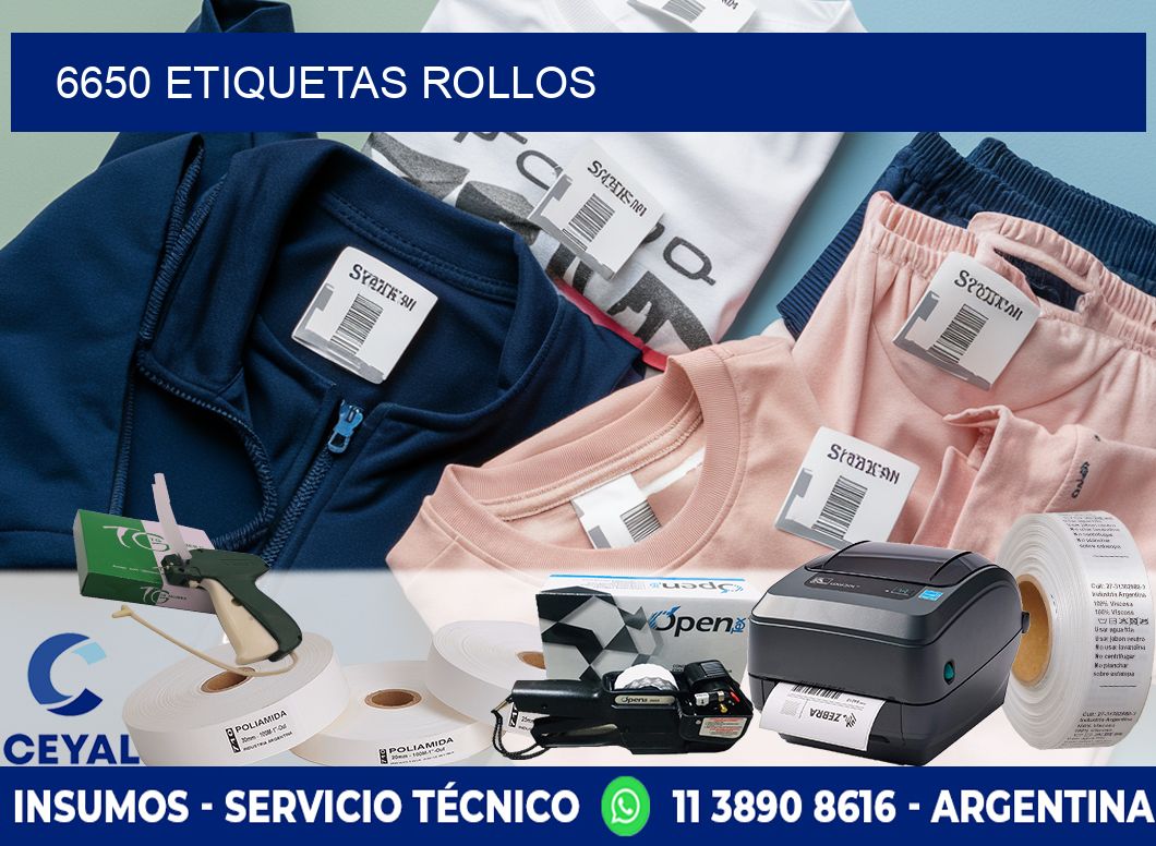6650 etiquetas rollos
