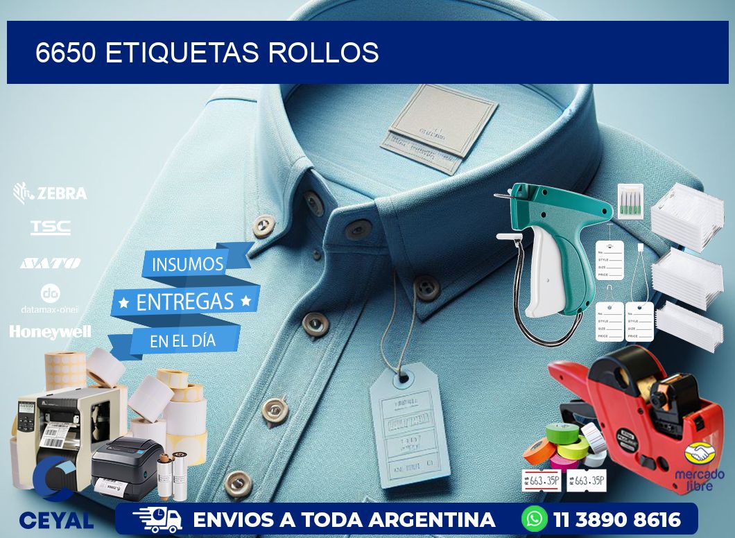 6650 etiquetas rollos