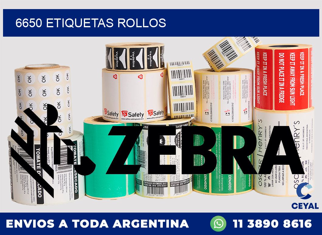 6650 etiquetas rollos