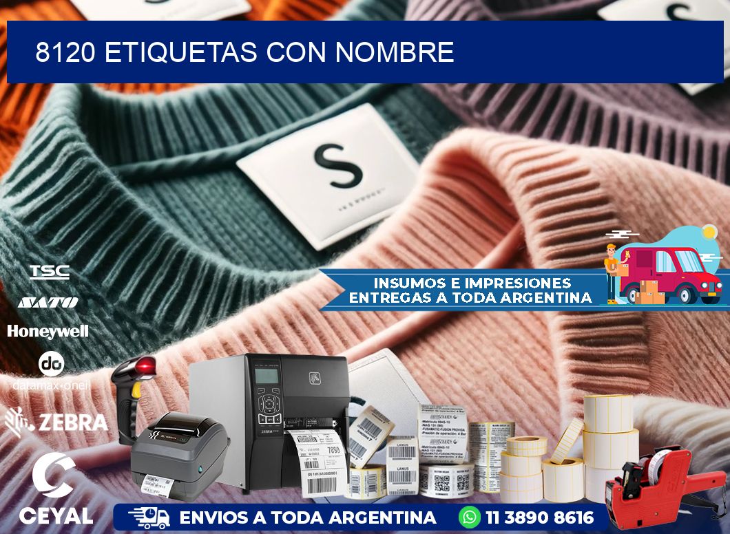8120 etiquetas con nombre
