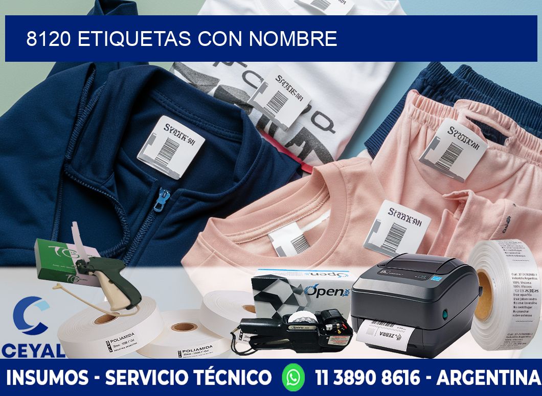 8120 etiquetas con nombre