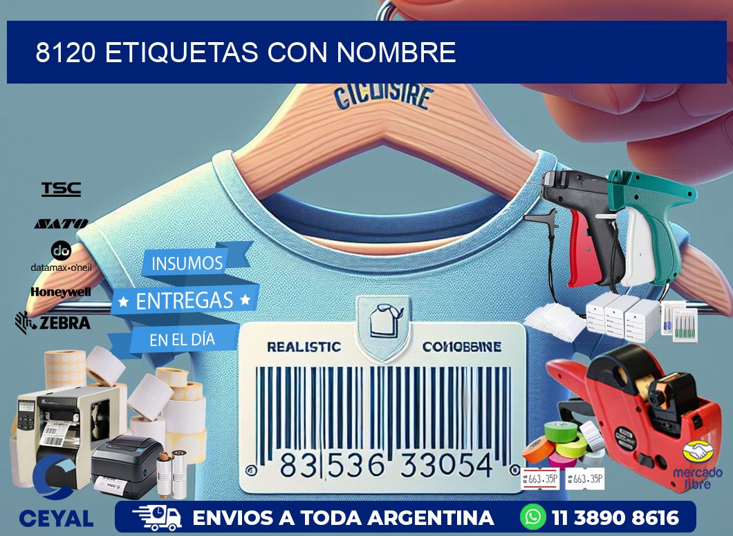 8120 etiquetas con nombre