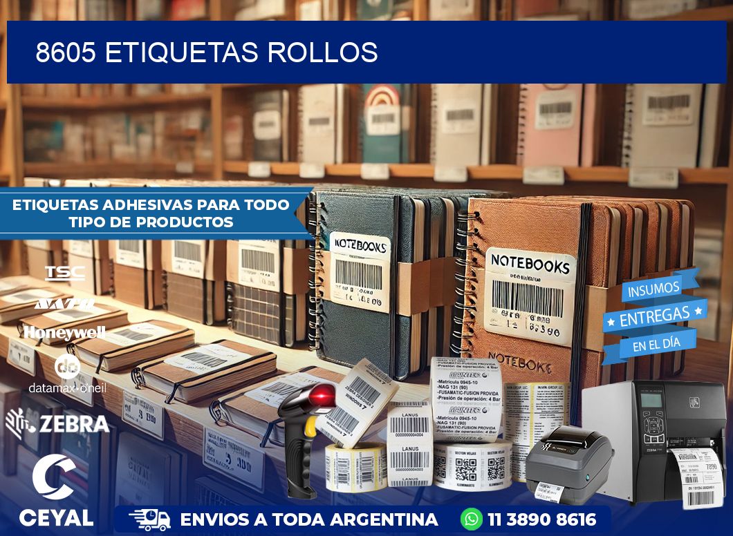 8605 etiquetas rollos