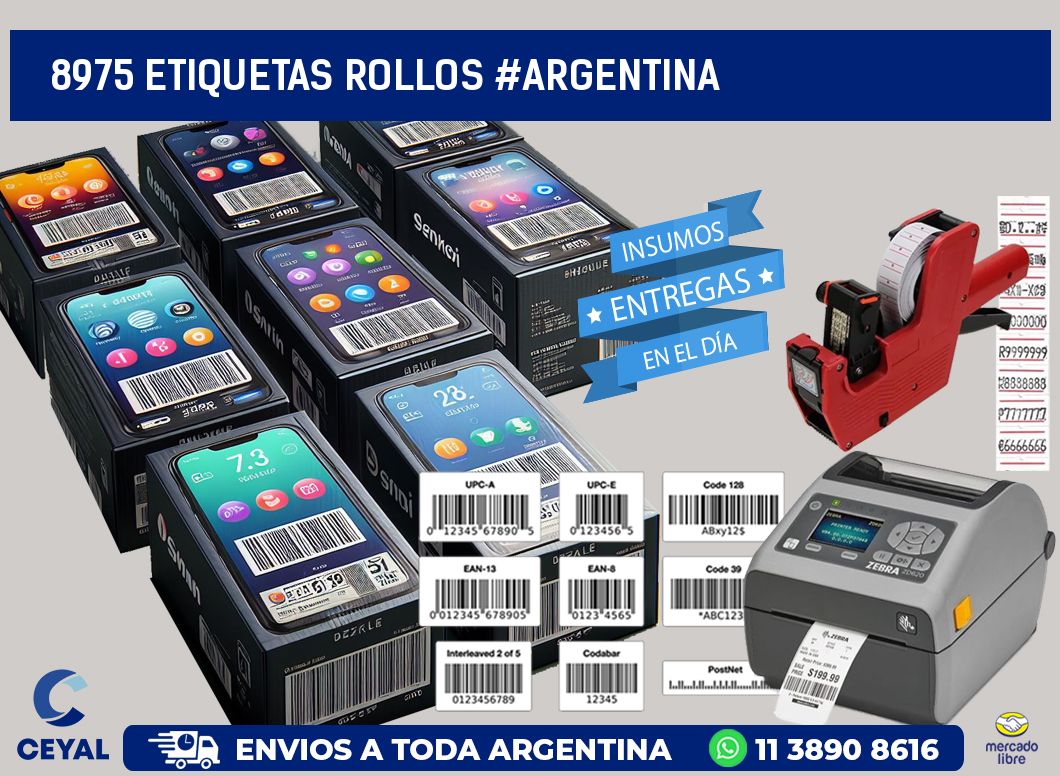 8975 etiquetas rollos #ARGENTINA - Etiquetado Textil
