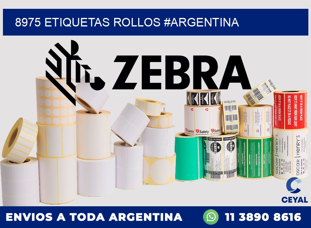 8975 etiquetas rollos #ARGENTINA