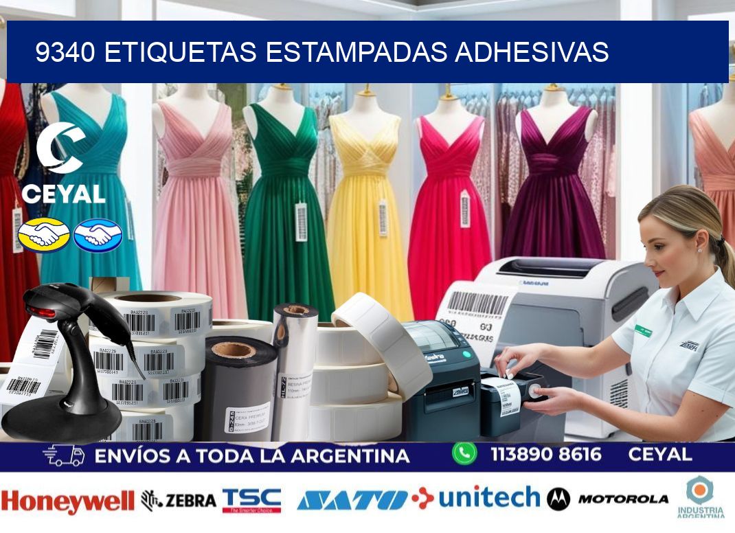 9340 etiquetas estampadas adhesivas