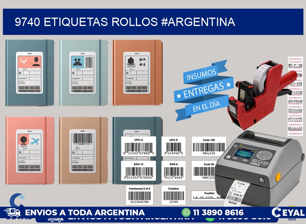 9740 etiquetas rollos #ARGENTINA