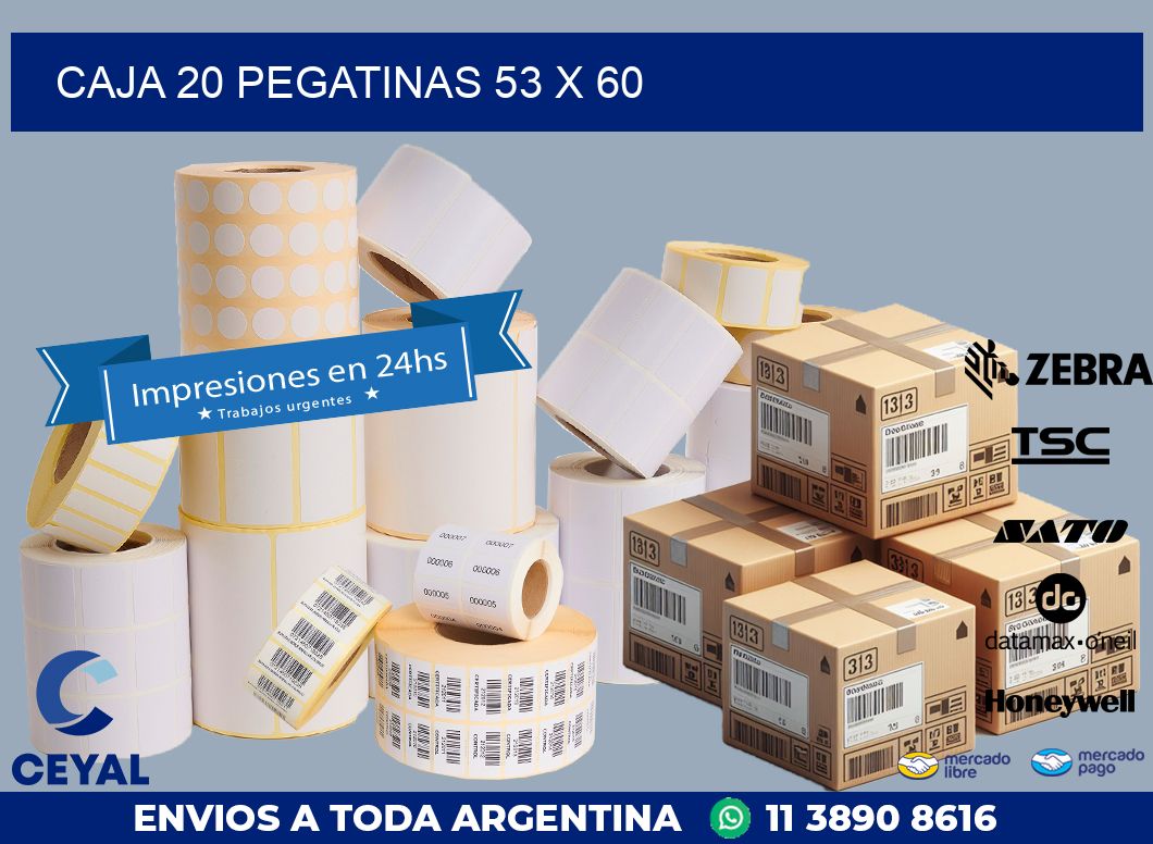 CAJA 20 PEGATINAS 53 x 60