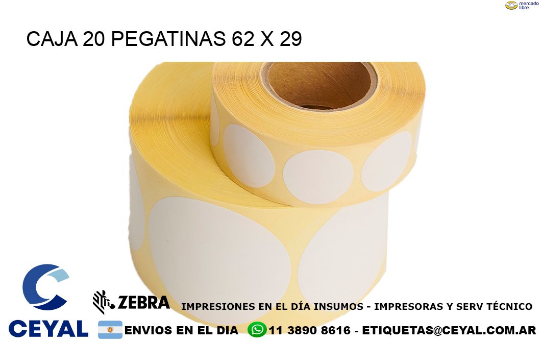 CAJA 20 PEGATINAS 62 x 29
