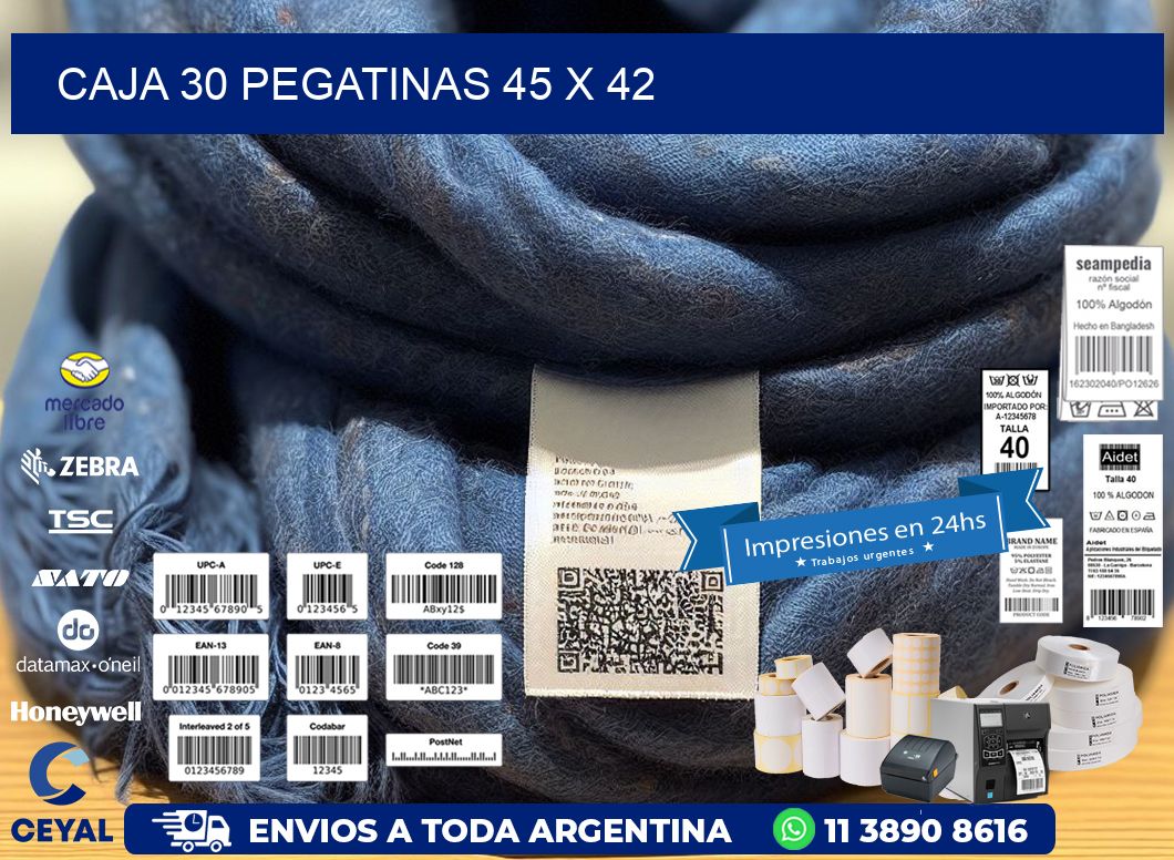 CAJA 30 PEGATINAS 45 x 42