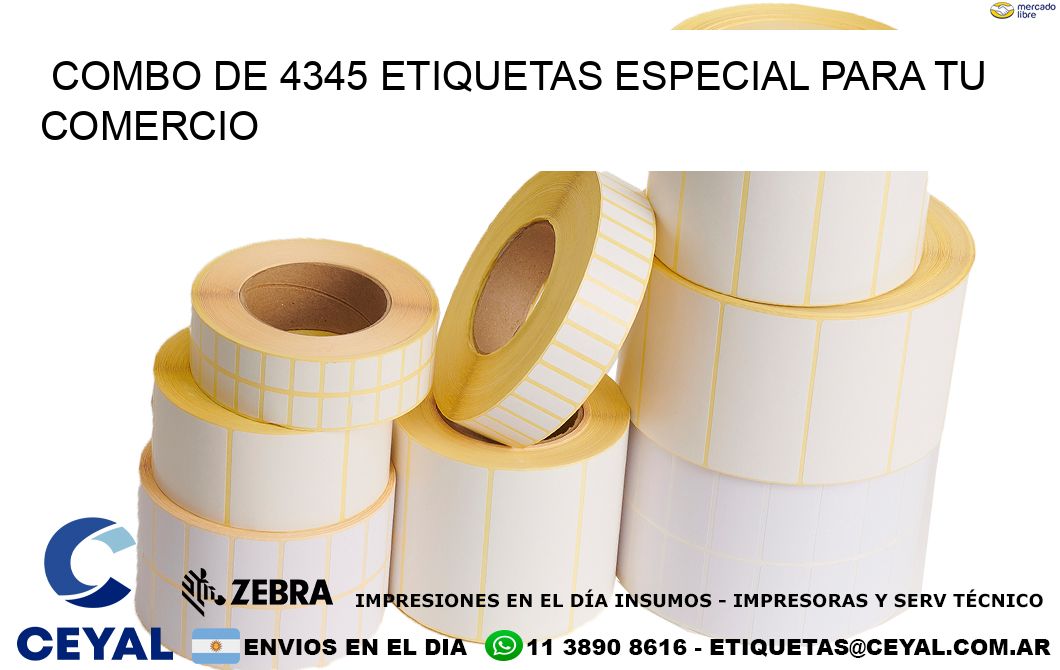 Combo de 4345 etiquetas especial para tu comercio