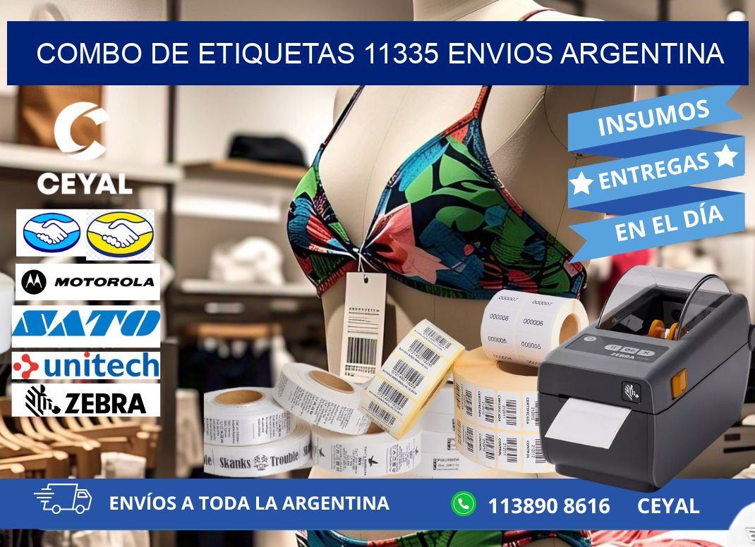 Combo de etiquetas 11335 ENVIOS ARGENTINA
