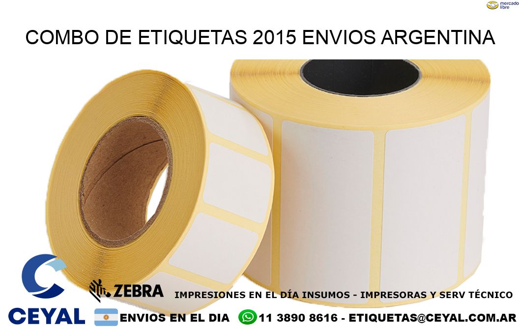 Combo de etiquetas 2015 ENVIOS ARGENTINA
