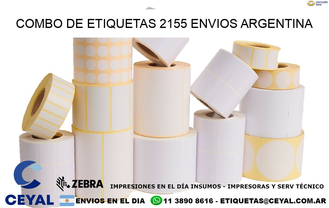 Combo de etiquetas 2155 ENVIOS ARGENTINA