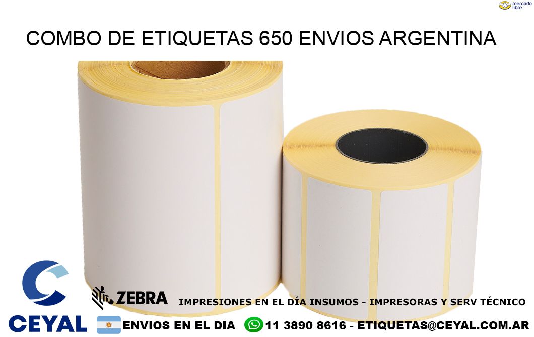 Combo de etiquetas 650 ENVIOS ARGENTINA