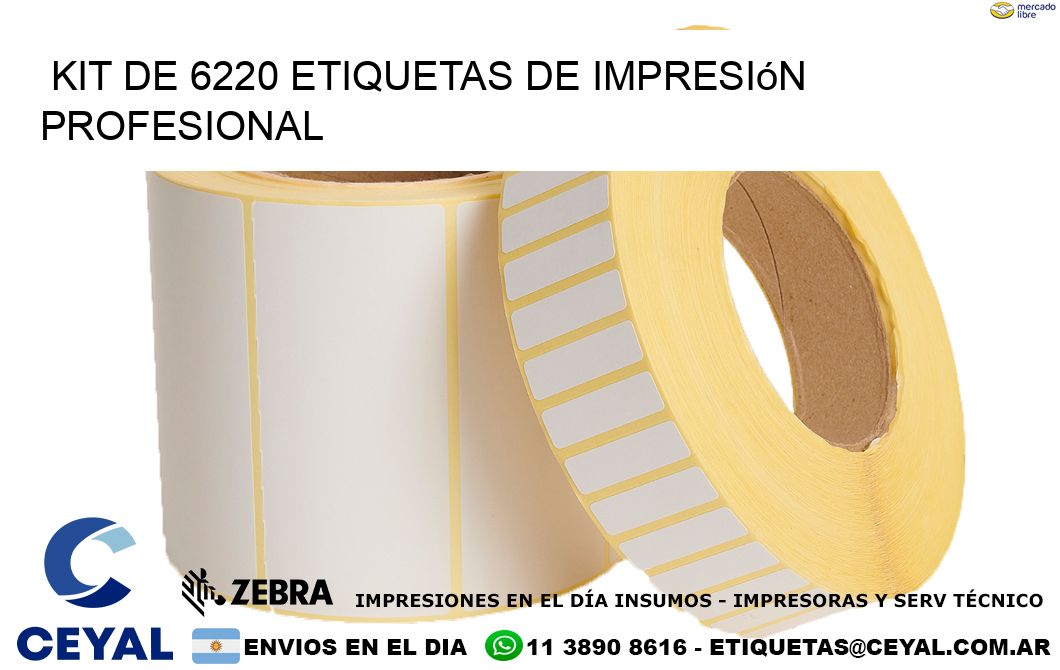 Kit de 6220 etiquetas de impresión profesional