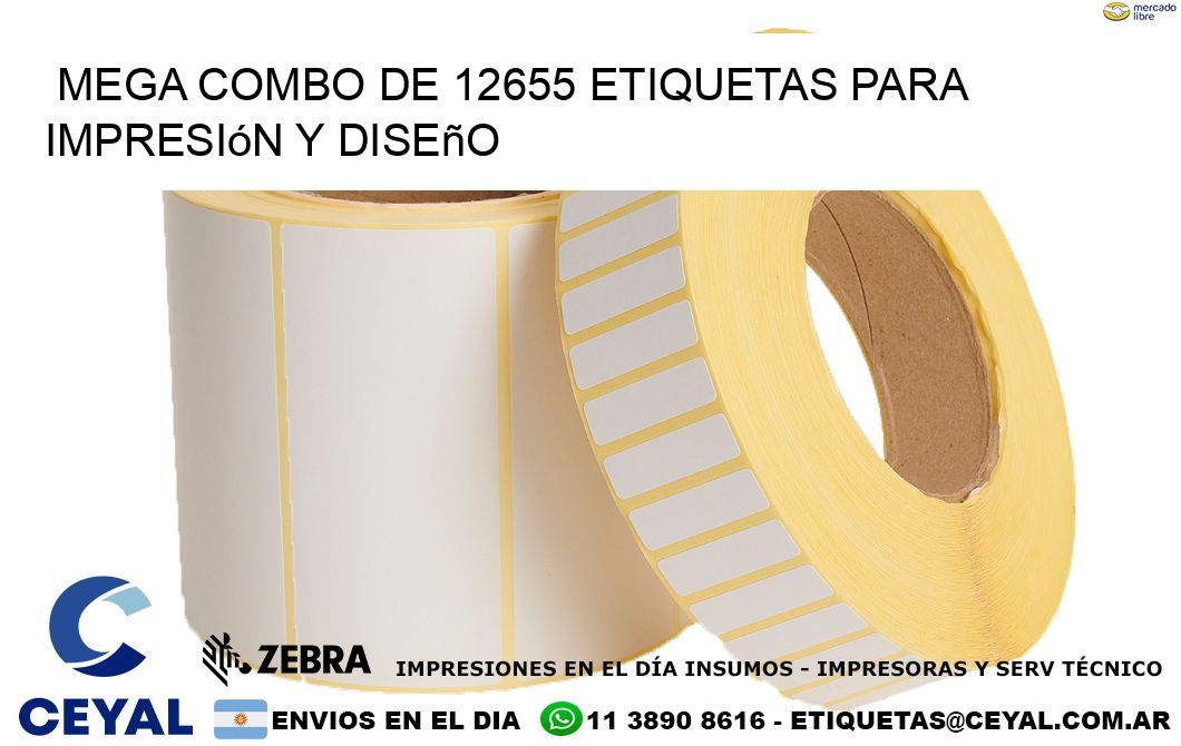 Mega combo de 12655 etiquetas para impresión y diseño