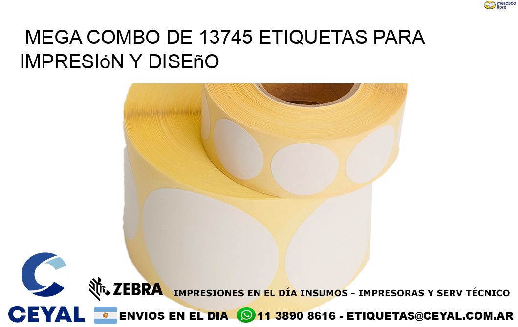 Mega combo de 13745 etiquetas para impresión y diseño