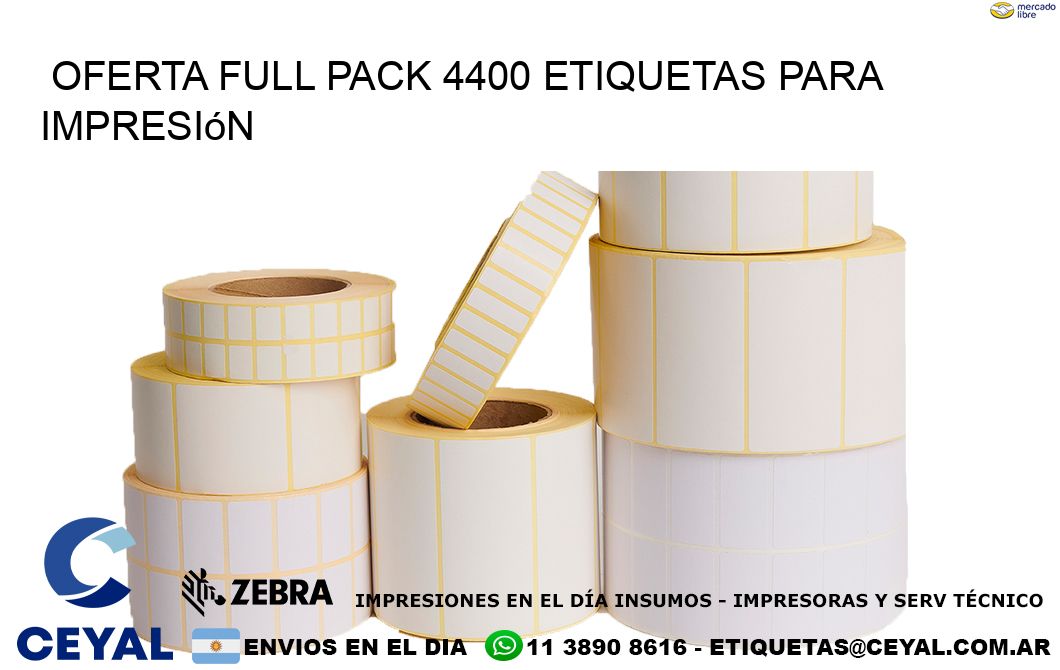 Oferta full pack 4400 etiquetas para impresión
