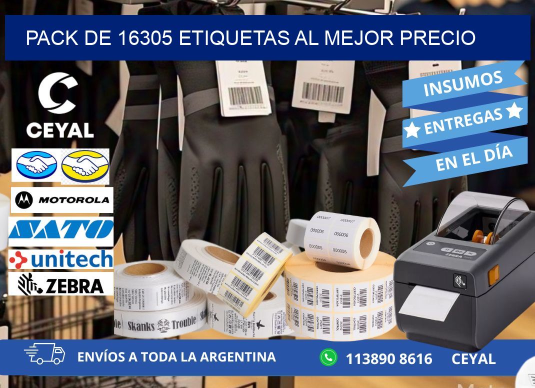 Pack de 16305 etiquetas al mejor precio