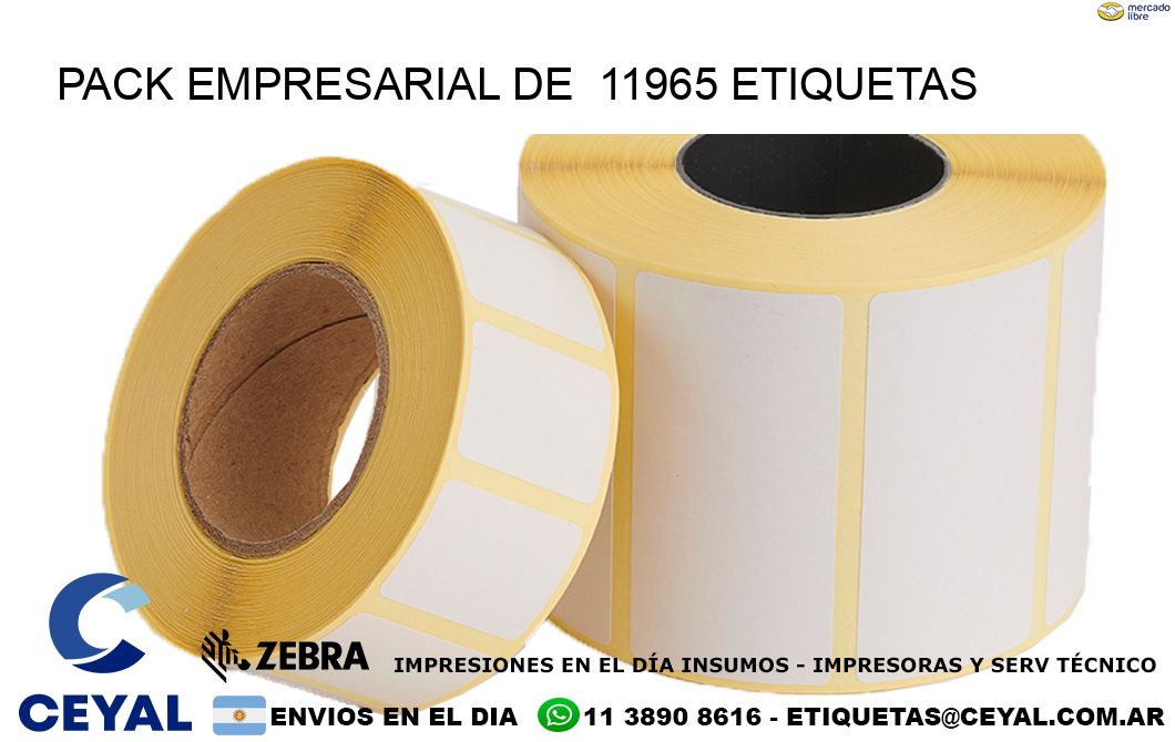 Pack empresarial de  11965 etiquetas