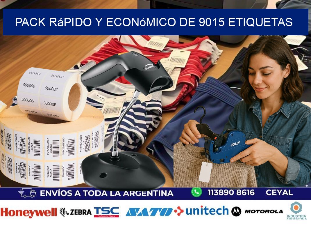 Pack rápido y económico de 9015 etiquetas