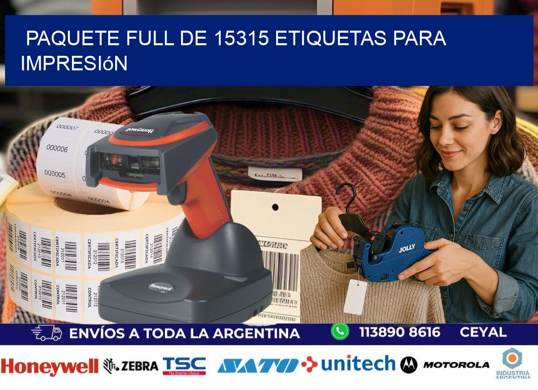 Paquete full de 15315 etiquetas para impresión