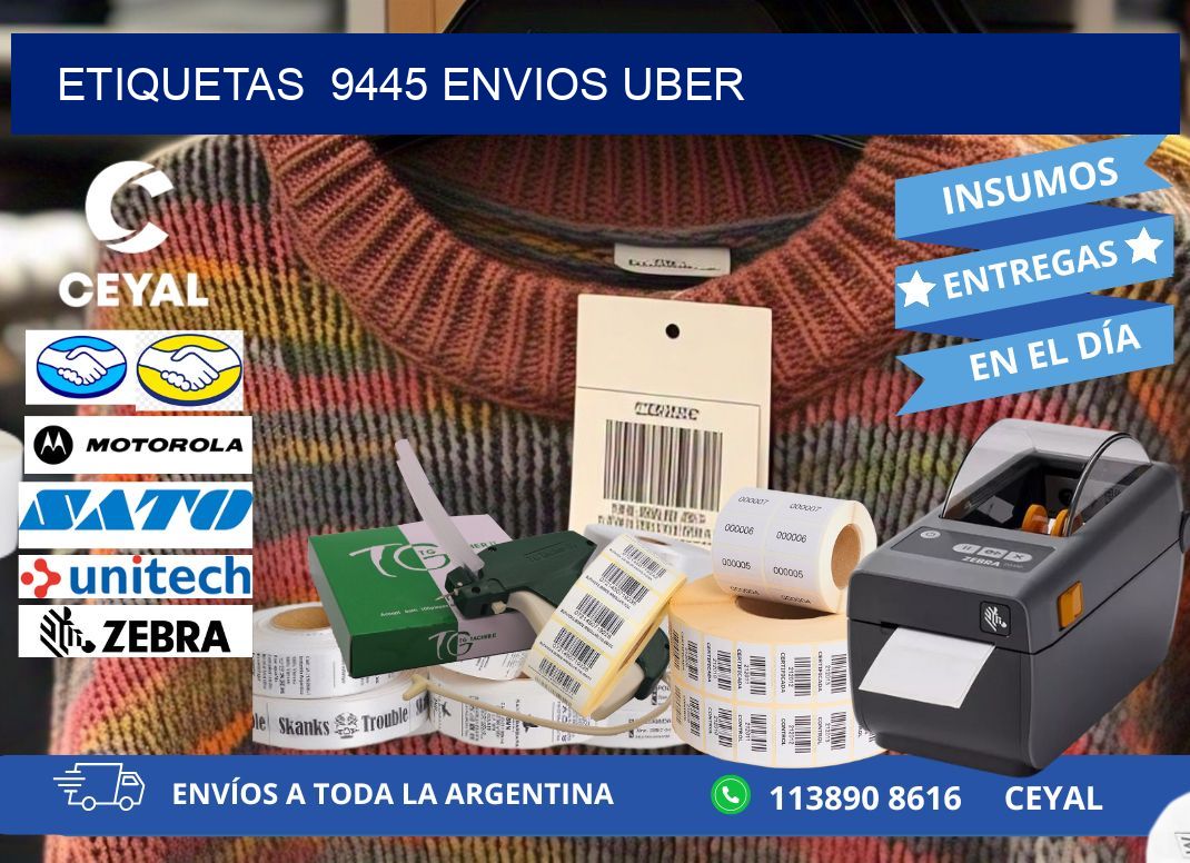 etiquetas 9445 ENVIOS UBER