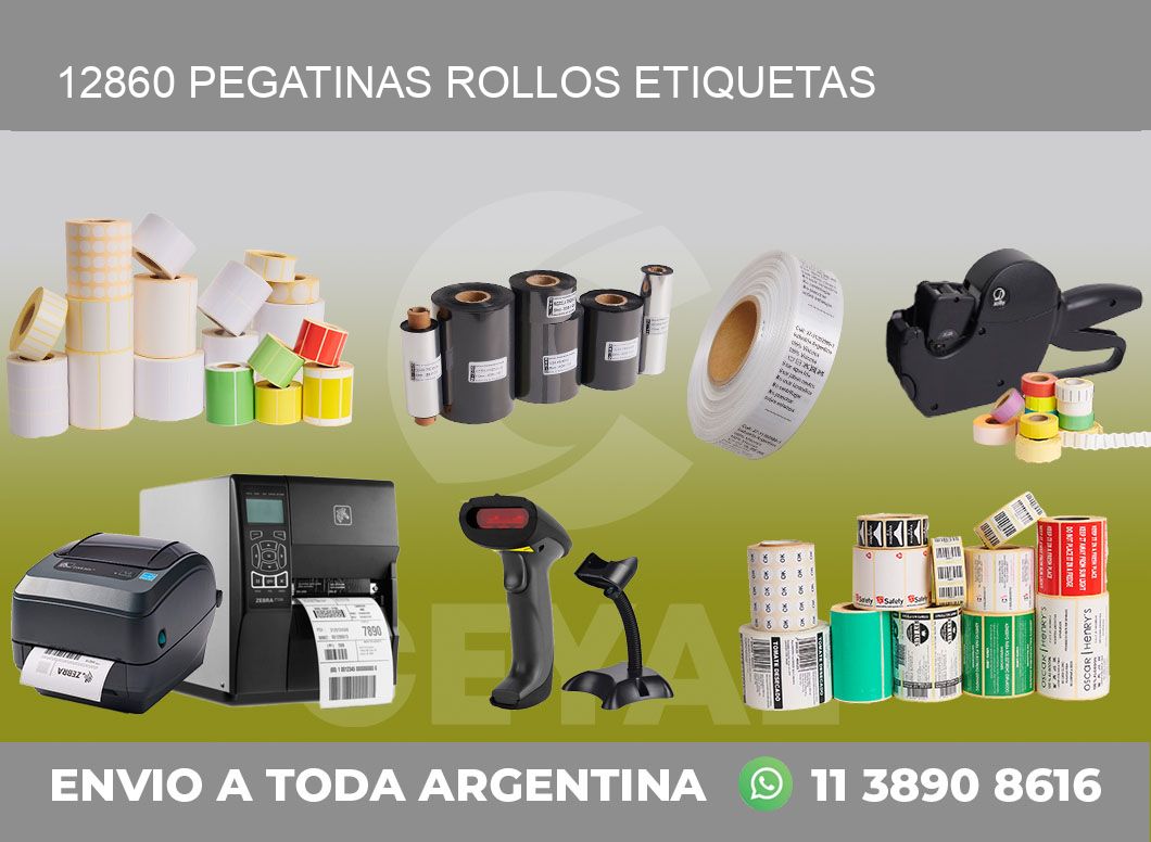 12860 Pegatinas rollos etiquetas