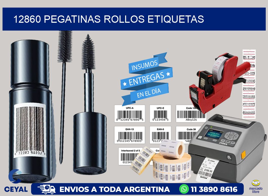 12860 Pegatinas rollos etiquetas