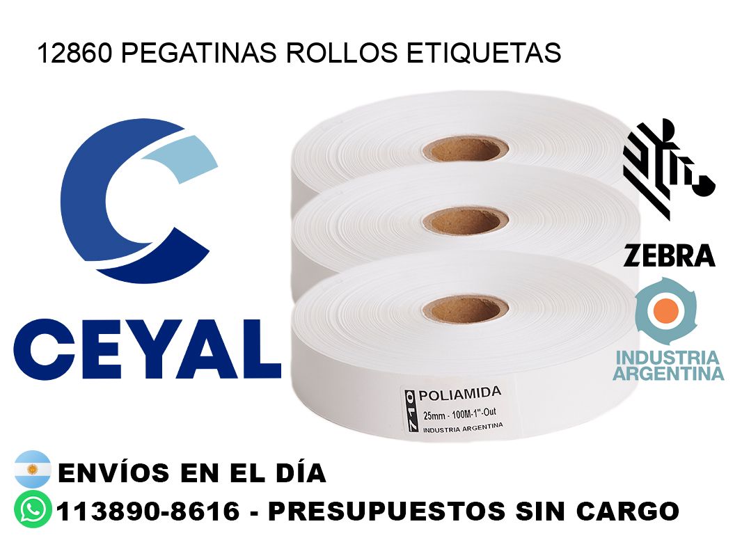 12860 Pegatinas rollos etiquetas