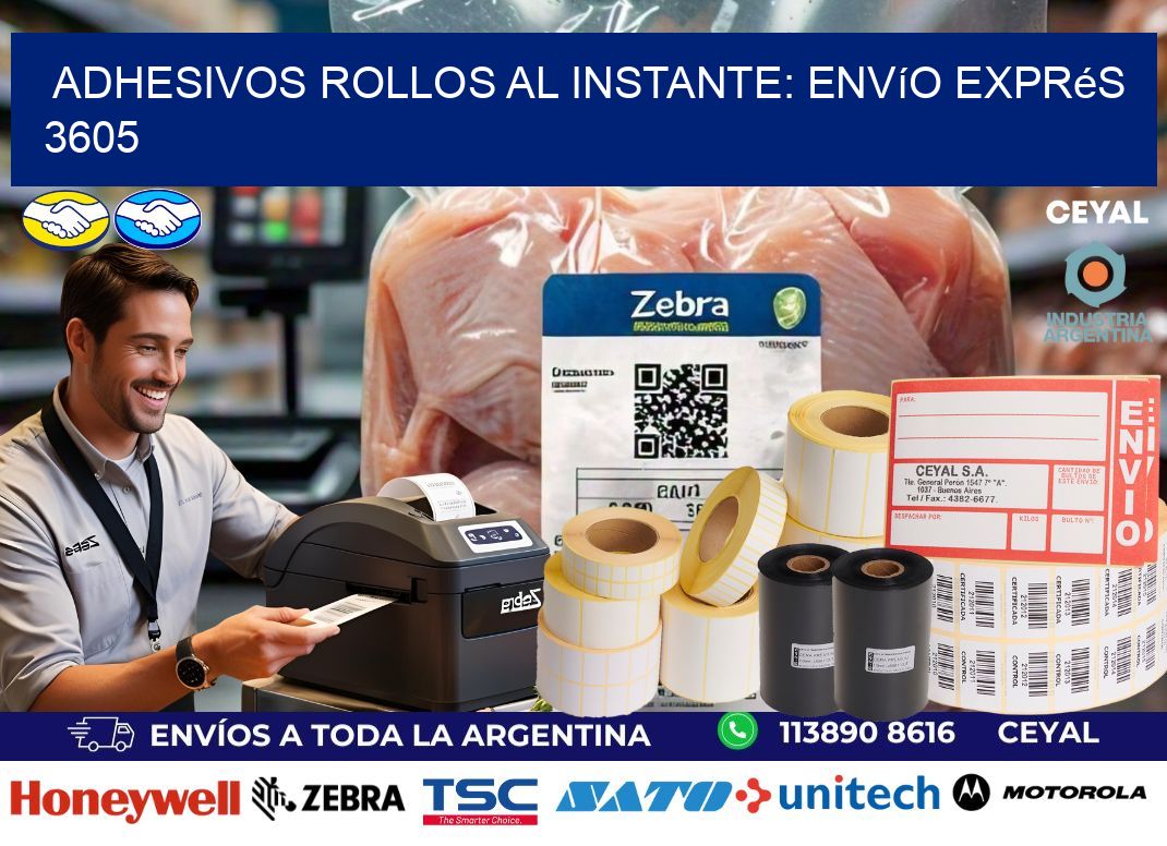 Adhesivos rollos al Instante: Envío Exprés 3605