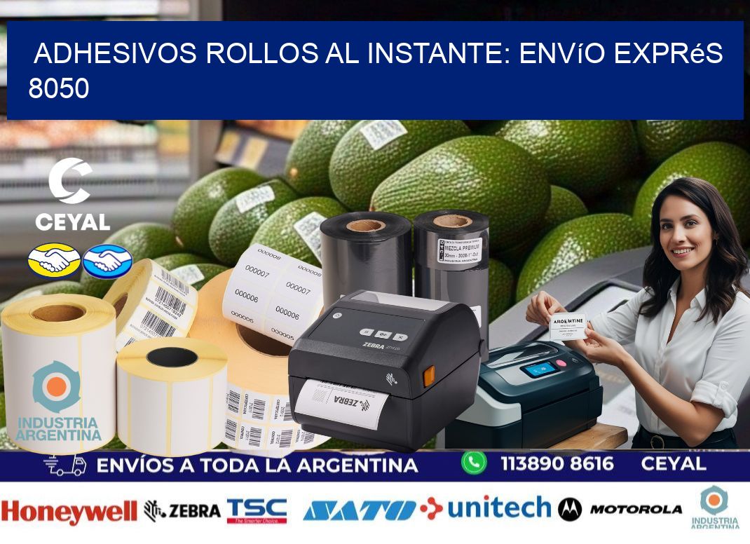 Adhesivos rollos al Instante: Envío Exprés 8050