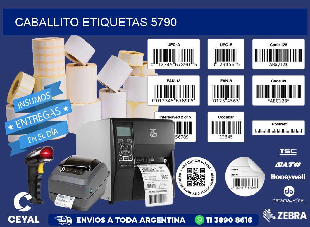 Caballito etiquetas 5790