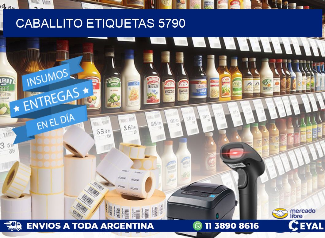 Caballito etiquetas 5790