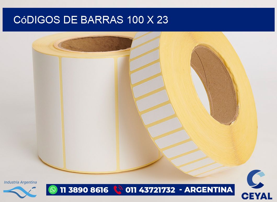 Códigos de Barras 100 x 23