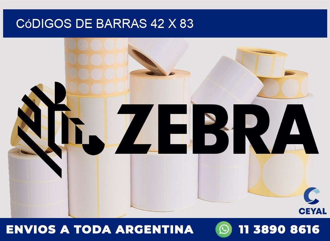 Códigos de Barras 42 x 83