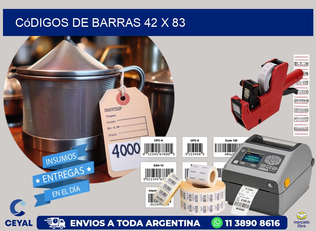 Códigos de Barras 42 x 83