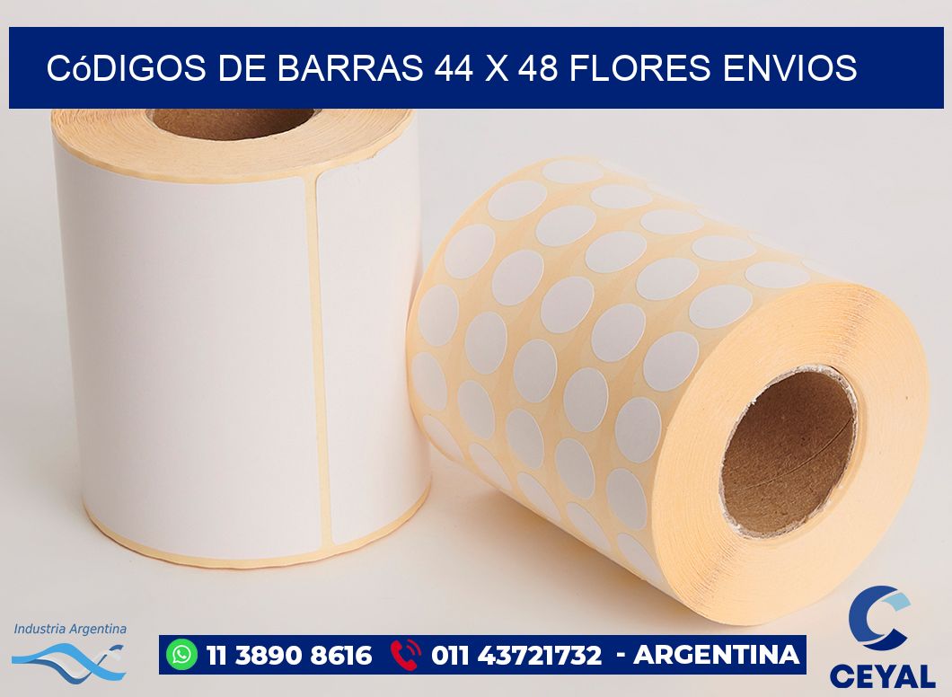 Códigos de Barras 44 x 48 flores envios
