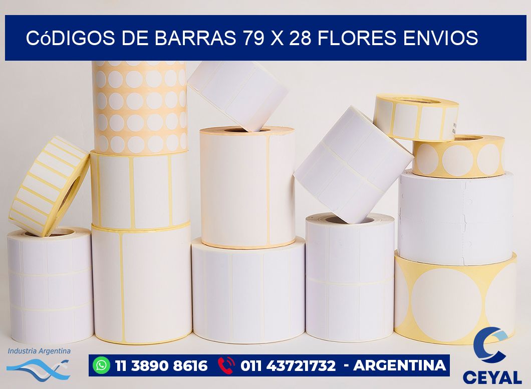 Códigos de Barras 79 x 28 flores envios