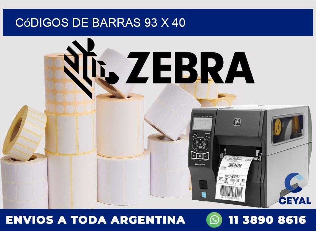 Códigos de Barras 93 x 40