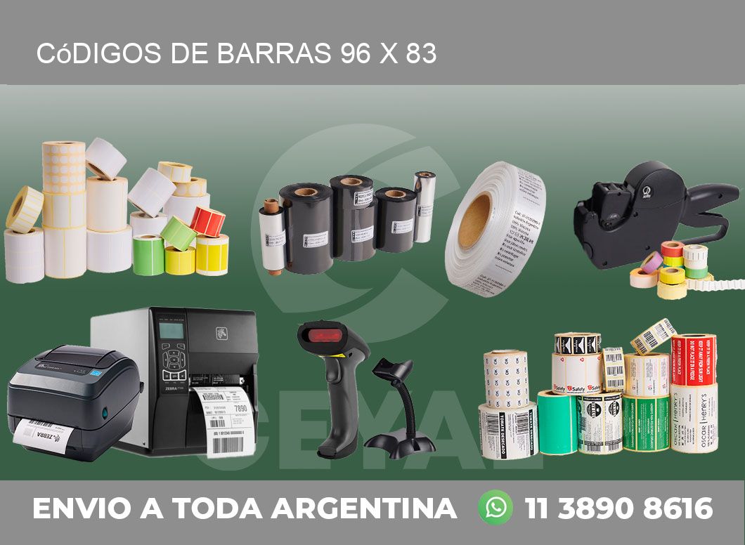 Códigos de Barras 96 x 83
