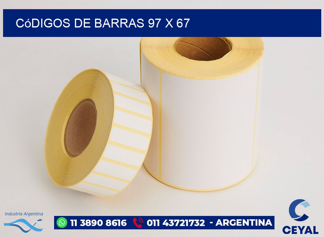Códigos de Barras 97 x 67
