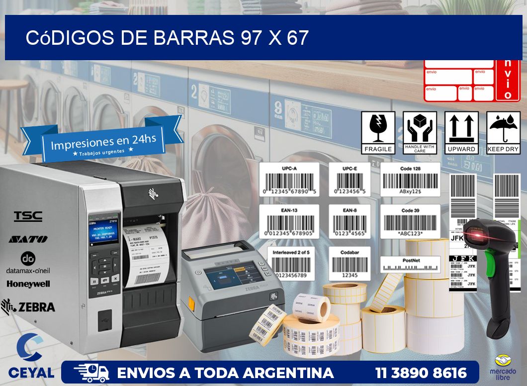 Códigos de Barras 97 x 67