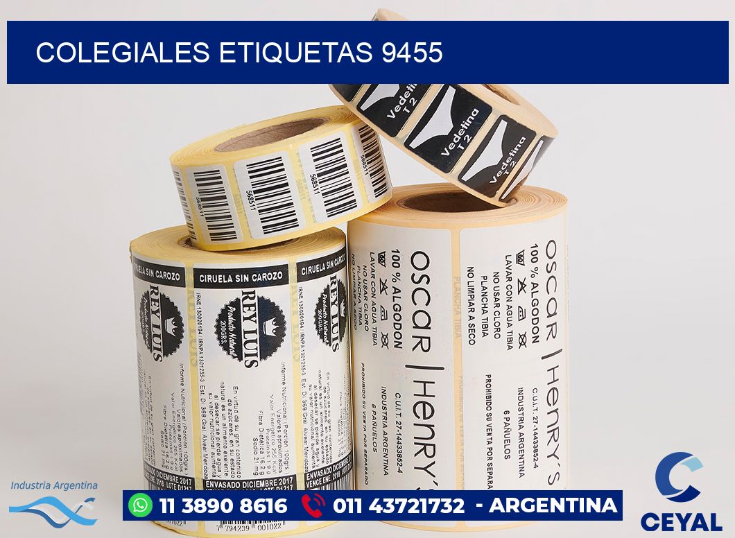 Colegiales etiquetas 9455