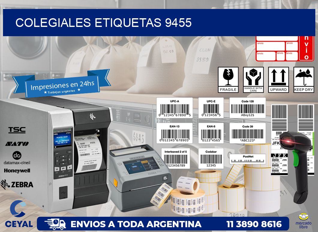 Colegiales etiquetas 9455