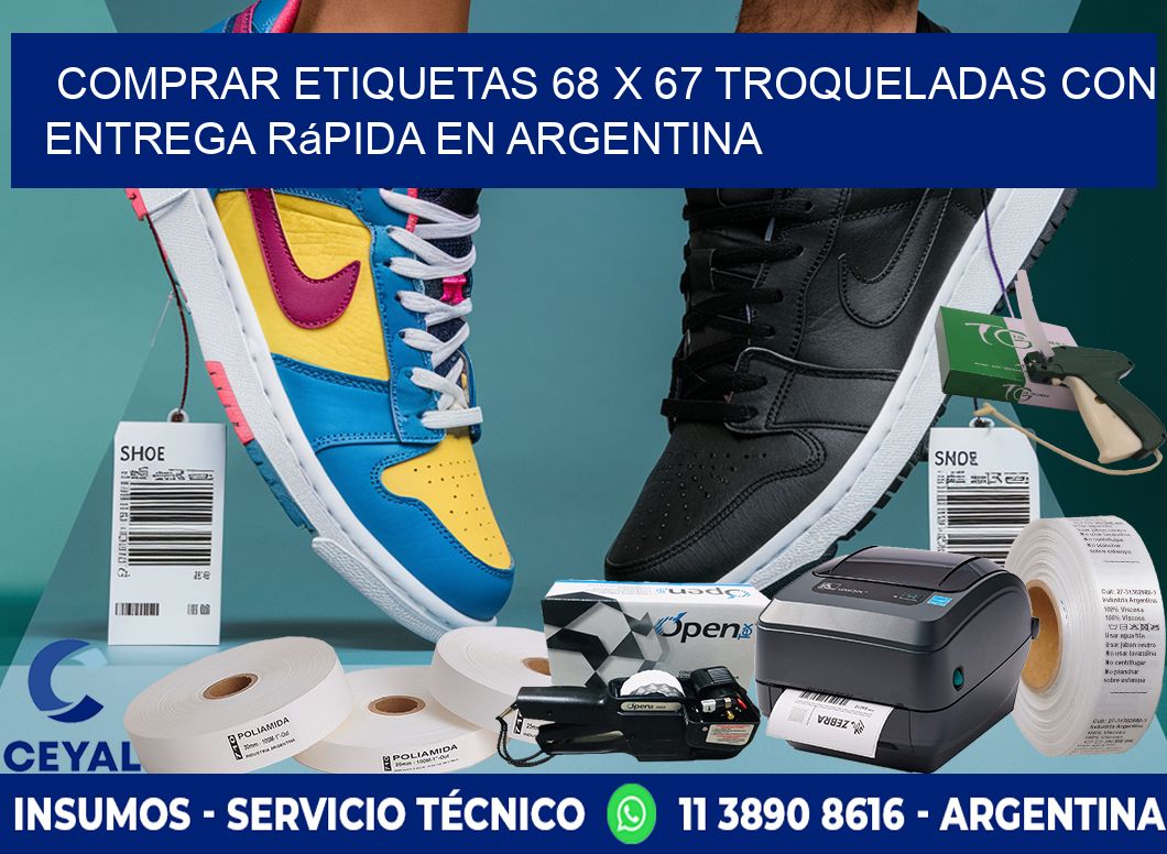 Comprar etiquetas 68 x 67 troqueladas con entrega rápida en Argentina
