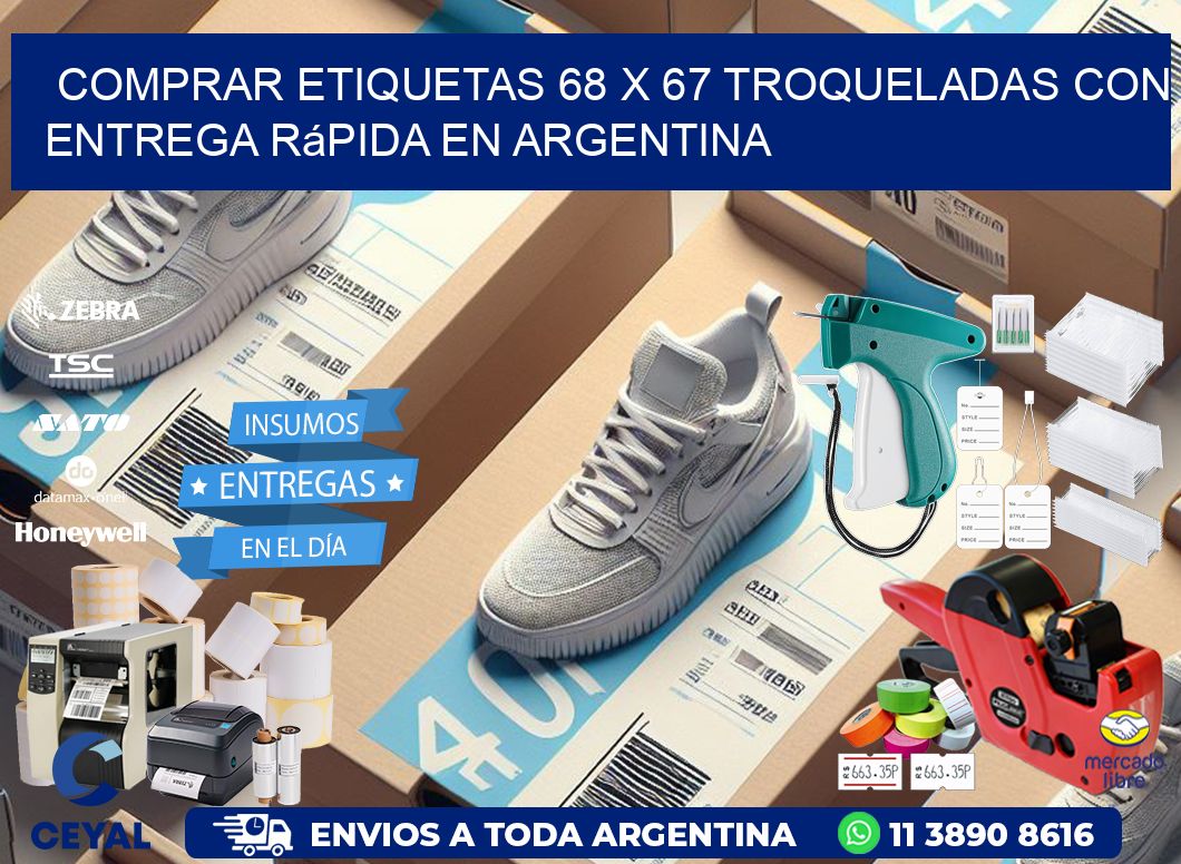 Comprar etiquetas 68 x 67 troqueladas con entrega rápida en Argentina