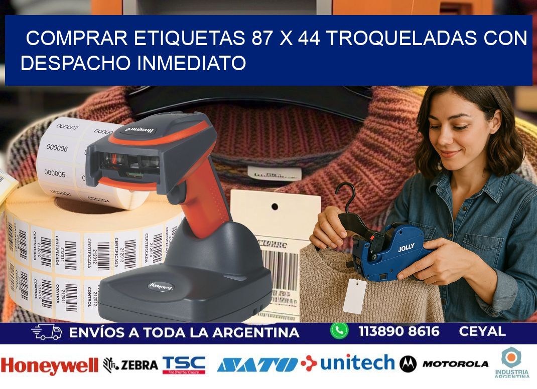 Comprar etiquetas 87 x 44 troqueladas con despacho inmediato